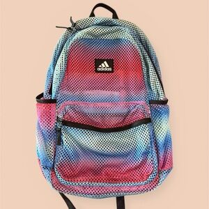 Adidas Red and Blue Gradient Backpack